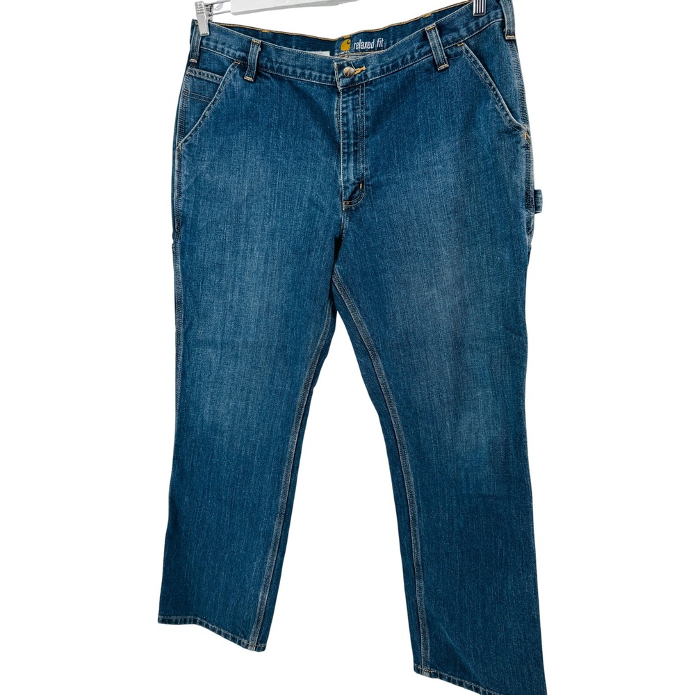 Carhartt Carpenter Jeans Mens 40x30 Blue Relaxed Fit Denim Workwear Street Grung